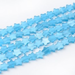 Cats Eye Flat Stars, Approx 10mm, 38cm/strand