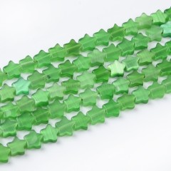 Cats Eye Flat Stars, Approx 10mm, 38cm/strand
