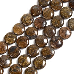 Bronzite Smooth Puffy Coins, Approx 16mm, 38cm/strand