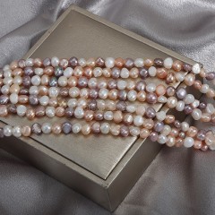 Natural Cultured Multicolor Freshwater Pearls Center-drilled Nuggets Beads Strands, Approx 5-6mm, 34-36cm/strand
