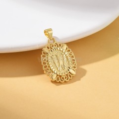 A-Z English Letters Gold Color Plated Brass Oval Charm Pendants, Approx 18x29mm, Sell by Piece