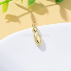 A-Z English Letters Gold Color Plated Brass Charm Pendants, Approx 12x17mm, Sell by Piece