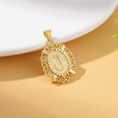 A-Z English Letters Gold Color Plated Brass Oval Charm Pendants, Approx 18x29mm, Sell by Piece