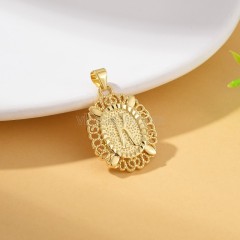 A-Z English Letters Gold Color Plated Brass Oval Charm Pendants, Approx 18x29mm, Sell by Piece