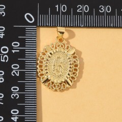 A-Z English Letters Gold Color Plated Brass Oval Charm Pendants, Approx 18x29mm, Sell by Piece