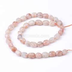 Golden Sunstone Smooth Nuggets Beads Strands, Approx 6x8-8x10mm, 38cm/strand