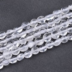 Clear Quartz Smooth Nuggets Beads Strands, Approx 6x8-8x10mm, 38cm/strand