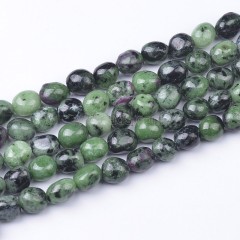 Ruby Zoisite Smooth Nuggets Beads Strands, Approx 6x8-8x10mm, 38cm/strand