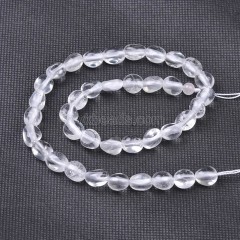 Clear Quartz Smooth Nuggets Beads Strands, Approx 6x8-8x10mm, 38cm/strand