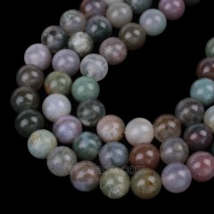 Indian Agate/Fancy Jasper Smooth Round Beads Strands, Approx 4-14mm, 38cm/strand