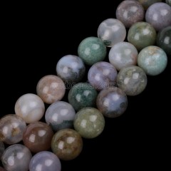 Indian Agate/Fancy Jasper Smooth Round Beads Strands, Approx 4-14mm, 38cm/strand
