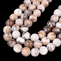American Petrified Wood Jasper Faceted Round Beads Strands, 128 Facets, Approx 4-12mm, 38cm/strand