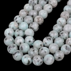 Kiwi Jasper Faceted Round Beads Strands, 128 Facets, Approx 4-14mm, 38cm/strand
