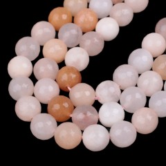 Pink Aventurine Faceted Round Beads Strands, 128 Facets, Approx 4-12mm, 38cm/strand
