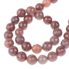 Purple Aventurine Faceted Round Beads Strands, 128 Facets, Approx 4-12mm, 38cm/strand