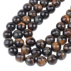Blue Tiger Eye Faceted Round Beads Strands, 128 Facets, Approx 4-12mm, 38cm/strand