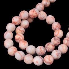 Red Veined Jasper Faceted Round Beads Strands, 128 Facets, Approx 4-12mm, 38cm/strand