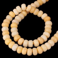 Yellow Jade Faceted Rondelle Beads Strands, Approx 5x8mm, 38cm/strand