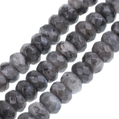 Larvikite Faceted Rondelle Beads Strands, Approx 4x6-5x8mm, 38cm/strand