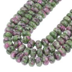 Ruby Zoisite Faceted Rondelle Beads Strands, Approx 5x8mm, 38cm/strand