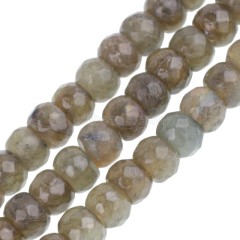 Labradorite Faceted Rondelle Beads Strands, Approx 5x8mm, 38cm/strand