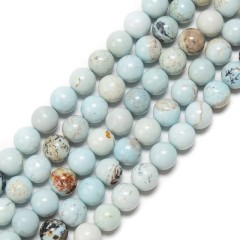 Blue Opal Smooth Round Beads Strands, Approx 8-10mm, 38cm/strand