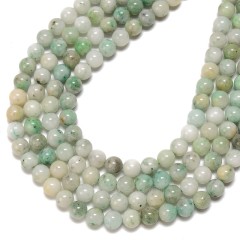 Quartzite Jade Smooth Round Beads Strands, Approx 6-10mm, 38cm/strand