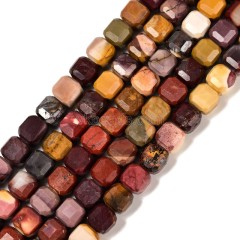 Mookaite Faceted Cube Beads Strands, Approx 8-9mm, 38cm/strand