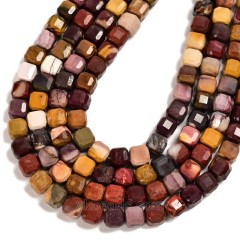 Mookaite Faceted Cube Beads Strands, Approx 8-9mm, 38cm/strand
