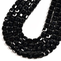 Black Tiger Eye Faceted Cube Beads Strands, Approx 8-9mm, 38cm/strand