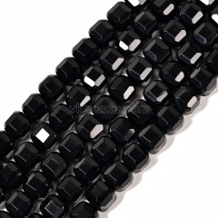Black Tiger Eye Faceted Cube Beads Strands, Approx 8-9mm, 38cm/strand
