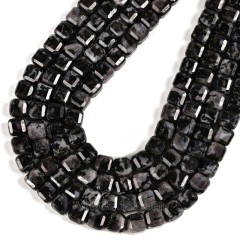 Indigo Gabbro Faceted Cube Beads Strands, Approx 8-9mm, 38cm/strand