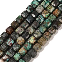 Chrysocolla Faceted Cube Beads Strands, Approx 8-9mm, 38cm/strand