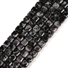 Indigo Gabbro Faceted Cube Beads Strands, Approx 8-9mm, 38cm/strand