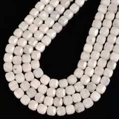Blue Moonstone Faceted Cube Beads Strands, Approx 8-9mm, 38cm/strand