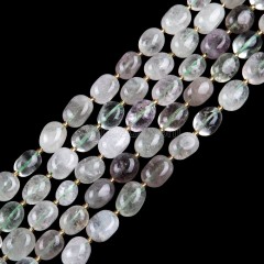 Green Quartz Through-drilled Smooth Freeform Nugget Beads Strands, Approx 10-14x12-20mm, 38cm/strand