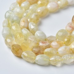 Citrine Through-drilled Faceted Freeform Nugget Beads Strands, Approx 10-14x12-20mm, 38cm/strand