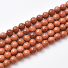 Gold Sandstone Smooth Round Beads Strands, Approx 4-12mm, 38cm/strand