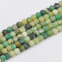 Chrysoprase Matte Round Beads Strands, Approx 4-10mm, 38cm/strand