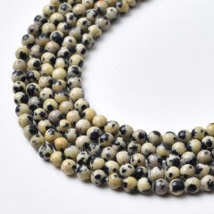 Dalmatian Jasper Smooth Round Beads Strands, Approx 2-3mm, 38cm/strand