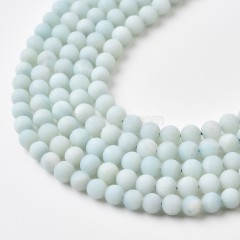 A Grade Amazonite Matte Round Beads Strands, Approx 6-12mm, 38cm/strand
