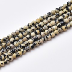 Dalmatian Jasper Smooth Round Beads Strands, Approx 2-3mm, 38cm/strand