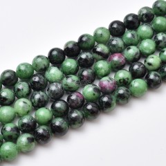 Ruby Zoisite Smooth Round Beads Strands, Approx 4-12mm, 38cm/strand