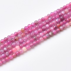 Ruby Smooth Round Beads Strands, Approx 3mm, 38cm/strand