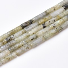 Labradorite Smooth Tube Cylinder Beads Strands, Approx 4x13mm, 38cm/strand