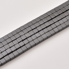 Black Hematite Cube Beads Strands, Approx 2x2-8x8mm, 38cm/strand
