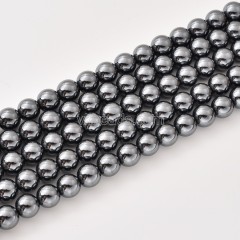 Black Hematite Smooth Round Beads Strands, Approx 2-16mm, 38cm/strand