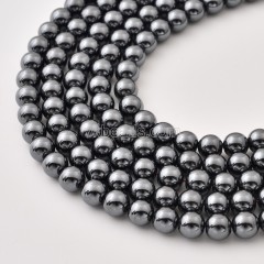 Black Hematite Smooth Round Beads Strands, Approx 2-16mm, 38cm/strand