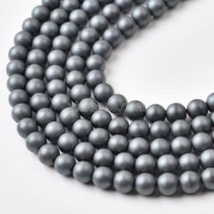 Black Hematite Matte Round Beads Strands, Approx 2-12mm, 38cm/strand