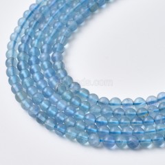 Blue Fluorite Smooth Round Beads Strands, Approx 4-12mm, 38cm/strand
